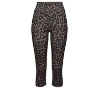 Caprileggings LASCANA ACTIVE Gr. 40/42, N-Gr, braun (nougat), Damen, Obermaterial: 79% Polyester, 21% Elasthan, animal-print, bedruckt, Hosen, mit allover Druck (47592406-40) nougat