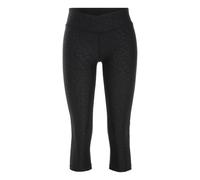 Caprileggings LASCANA ACTIVE, Damen, Gr. S (36/38), N-Gr, schwarz, Obermaterial: 85% Polyester, 15% Elasthan, unifarben, Mesh, sportlich, figurbetont kniebedeckend, Hosen, Sporthose in Allover-Leo-Opt