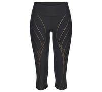 Caprileggings LASCANA ACTIVE, Damen, Gr. S (36/38), N-Gr, schwarz, Obermaterial: 85% Polyester, 15% Elasthan, bedruckt, figurbetont ca. Mitte Wade, Hosen, mit schimmerndem Druck, Sportleggings (564508
