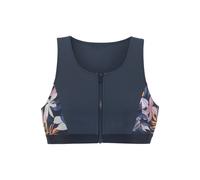 Crop-Bikini-Top LASCANA ACTIVE "Wave" Gr. 34, N-Gr, blau (nachtblau bedruckt) Damen Bikini-Oberteile (10549016-34) nachtblau bedruckt