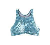 LASCANA ACTIVE Crop-Bikini-Top Damen petrol bedruckt Gr.36 Cup C/D