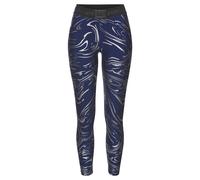 Funktionsleggings LASCANA ACTIVE, Damen, Gr. S (36/38), N-Gr, blau (blau, silber), Obermaterial: 85% Polyester, 15% Elasthan, bedruckt, gemustert, glänzend, figurbetont knöchellang, Hosen, Sportleggin