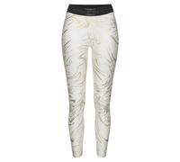 Funktionsleggings LASCANA ACTIVE, Damen, Gr. L (44/46), N-Gr, weiß (weiß, silber), Obermaterial: 85% Polyester, 15% Elasthan, bedruckt, gemustert, glänzend, figurbetont knöchellang, Hosen, Sportleggin