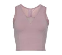 Funktionsshirt LASCANA ACTIVE, Damen, Gr. S (36/38), rosa (altrosa), Jersey, Obermaterial: 95% Baumwolle, 5% Elasthan, unifarben, Mesh, sportlich, figurbetont bauchfrei, Rundhals, ohne Ärmel, Shirts S