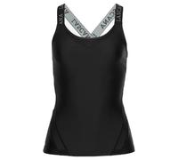 Funktionsshirt LASCANA ACTIVE, Damen, Gr. 36/38, schwarz, Netz, Obermaterial: 82% Polyester, 18% Elasthan (LYCRA SPORT). Netz: 78% Polyamid, 22% Elasthan, unifarben, sportlich, figurbetont taillenbede