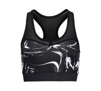 Funktionsshirt LASCANA ACTIVE "Black Marble", Damen, Gr. 32/34, schwarz (schwarz, marmoriert), Obermaterial: 85% Polyester, 15% Elasthan. Einsatz: 90% Polyamid, 10% Elasthan, gemustert, sportlich, fig