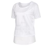 Funktionsshirt LASCANA ACTIVE "Digital Mauve" Gr. M (40/42), weiß Damen Shirts Funktionsshirts 2 in 1 T-Shirt im Layer-Design (82973614-M)