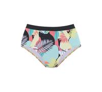 Highwaist-Bikini-Hose LASCANA ACTIVE "Layne" Gr. 42, N-Gr, bunt (türkis, gelb, bedruckt) Damen Badehosen (66104320-42) türkis, gelb, bedruckt
