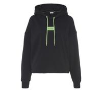 Hoodie LASCANA ACTIVE "-Kapuzensweatshirt" Gr. M (40/42), schwarz Damen Sweatshirts Hoodies im Oversized-Look (53625146-M)