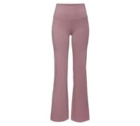 Jazzpants LASCANA ACTIVE, Damen, Gr. 32/34, N-Gr, lila (mauve), Single Jersey, Obermaterial: 95% Baumwolle, 5% Elasthan, unifarben, Basic, lang, Hosen, mit breitem Bündchen (50018815-32) mauve