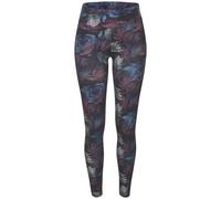 Funktionsleggings LASCANA ACTIVE Gr. L (44/46), N-Gr, blau (dunkelblau), Damen, Jersey, Obermaterial: 95% Baumwolle, 5% Elasthan, bedruckt, mehrfarbig, Hosen, mit floralem Druck (54893354-L) dunkelbla