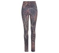 Leggings LASCANA ACTIVE "Tropical" Gr. S (36/38), N-Gr, braun (gemustert, braun, beige, grau) Damen Hosen (19206166-S) gemustert, braun, beige, grau