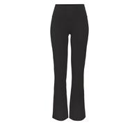 Leggings LASCANA ACTIVE, Damen, Gr. XS (32/34), N-Gr, schwarz, Obermaterial: 95% Baumwolle, 5% Elasthan, unifarben, sportlich, bequem lang, Hosen, Breites Bündchen und ausgestellte Beine (48270761-XS)