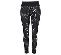LASCANA ACTIVE Leggings Damen schwarz-marmoriert-weiß Gr.40/42