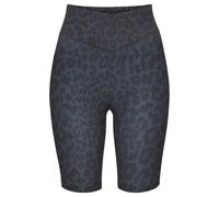 Radlerhose LASCANA ACTIVE, Damen, Gr. 32/34, N-Gr, grau (anthrazit leo), Obermaterial: 79% Polyester, 21% Elasthan, figurbetont kniefrei, Hosen Radlerhose, mit Leo-Print (13060062-32) anthrazit leo