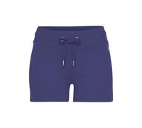 Shorts LASCANA ACTIVE, Damen, Gr. XS (32/34), N-Gr, blau (marine), Interlock, Obermaterial: 100% Baumwolle, unifarben, bequem kurz, Hosen Shorts, mit kleinen Seitenschlitzen (14141110-XS) marine