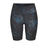 Shorts LASCANA ACTIVE, Damen, Gr. M (40/42), N-Gr, blau (schwarz, blau), Obermaterial: 82% Polyester, 18% Elasthan, bedruckt, gemustert, mehrfarbig, figurbetont ca. Mitte Oberschenkel, Hosen Shorts, A