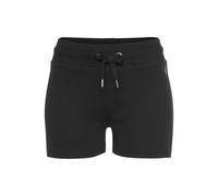 Shorts LASCANA ACTIVE, Damen, Gr. XS (32/34), N-Gr, schwarz, Interlock, Obermaterial: 100% Baumwolle, unifarben, bequem kurz, Hosen Shorts, mit kleinen Seitenschlitzen (17284117-XS) schwarz
