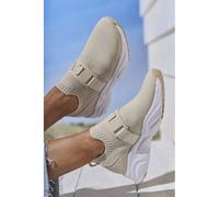 Sneaker LASCANA ACTIVE Gr. 41, beige Damen Schuhe Socksneaker Slip-on-Sneaker Sneaker low Halbschuh, Freizeitschuh, Slipper, Chunky Sohle VEGAN (86284218-41)