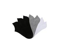 Sneakersocken LASCANA ACTIVE, Damen, Gr. 39-42, schwarz-weiß (3x schwarz, 2x weiß, 2x hellgrau, meliert), Obermaterial: 69% Baumwolle, 29% Polyamid, 2% Elasthan, uni und meliert, elastisch, Socken, mi