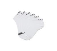 Sneakersocken LASCANA ACTIVE, Damen, Gr. 39/42, weiß (6x weiß), Baumwollmischung, unifarben, Socken, mit eingestricktem Marken Logo (88039066-39) 6x weiß