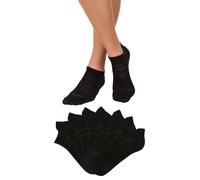 Sneakersocken LASCANA ACTIVE, Damen, Gr. 35-38, schwarz (7x schwarz), Obermaterial: 71% Baumwolle, 16% Polyester, 11% Polyamid, 2% Elasthan, unifarben, elastisch, Socken Sneakersocken, in Piqué-Optik 