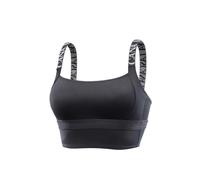 Sport-BH LASCANA ACTIVE, Damen, Gr. 75, Cup E, schwarz, Microtouch, Obermaterial: 76% Polyamid, 24% Elasthan, BHs Sport-BH, ohne Bügel in Longform mit schimmerndem Unterbrustband (74834360-75) schwarz