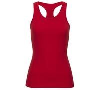 Sporttop LASCANA ACTIVE, Damen, Gr. XS (32/34), rot, Trikot, Obermaterial: 85% Polyester, 15% Elasthan, unifarben, figurbetont hüftlang, Rundhals, Tops Sporttop, mit Racerback und Logo-Badge (98554766