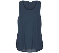 Tanktop LASCANA ACTIVE, Damen, Gr. M (40/42), blau (dunkelblau), Jersey, Obermaterial: 66% Polyester, 29% Viskose, 5% Elasthan, Mesh, unifarben, figurbetont hüftlang, Rundhals, Tops Tanktop, Sporttop