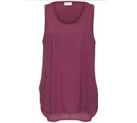 Tanktop LASCANA ACTIVE, Damen, Gr. S (36/38), rot (dunkelrot), Jersey, Obermaterial: 66% Polyester, 29% Viskose, 5% Elasthan, Mesh, unifarben, figurbetont hüftlang, Rundhals, Tops Tanktop, Sporttop mi