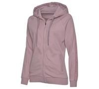 Trainingsjacke LASCANA ACTIVE, Damen, Gr. M (40/42), rosa (altrosa), Interlock, Obermaterial: 100% Baumwolle, unifarben, bequem hüftlang, Bündchen, Jacken Trainingsjacke, mit Logo Tape an den Ärmeln (