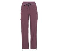 Trekkinghose LASCANA ACTIVE "Cargo Pants", Damen, Gr. 36, N-Gr, lila (mauve), Web, Obermaterial: 92% Polyamid, 8% Elasthan, unifarben, Hosen Trekkinghose, Schlupfform (70804743-36) mauve