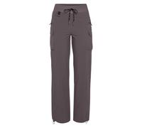 Trekkinghose LASCANA ACTIVE "Cargo Pants", Damen, Gr. 42, N-Gr, grau (taupe), Web, Obermaterial: 92% Polyamid, 8% Elasthan, unifarben, Hosen Trekkinghose, Schlupfform (79414812-42) taupe