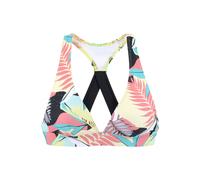 Triangel-Bikini-Top LASCANA ACTIVE "Layne" Gr. 36, Cup C/D, bunt (türkis, gelb, bedruckt) Damen Bikini-Oberteile (59915626-36) türkis, gelb, bedruckt