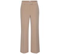 Anzughose LASCANA, Damen, Gr. 36, N-Gr, beige, Web, Obermaterial: 65% Polyester, 28% Viskose, 7% Elasthan, unifarben, figurumspielend lang, Hosen Anzughose, mit verstellbarem Bund, individuell regulie