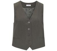 Anzugweste LASCANA, Damen, Gr. 44, grün (khaki), Web, Obermaterial: 85% Viskose, 15% Leinen. Futter: 100% Polyester, unifarben, figurbetont taillenbedeckt, tiefer V-Ausschnitt, Westen, figurbetonter S