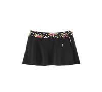Bade-Rock LASCANA, Damen, Gr. 38, N-Gr, schwarz (schwarz, bedruckt), Polyamid, floral, gepunktet, Badehosen, mit integrierter Bikinihose (590012-38) schwarz, bedruckt