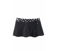 LASCANA Bade-Rock, mit integrierter Bikinihose und bedrucktem Bündchen 48, N-Gr schwarz Damen Bikini Hosen Bikinis Damenbademode Bade-Rock 48, N-Gr schwarz, weiß