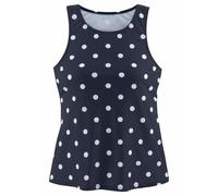 Bade-Shirt LASCANA Gr. 52/54, N-Gr, blau (marine, weiß) Damen Bikini-Oberteile (279797-52) marine, weiß