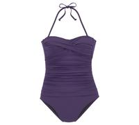 Badeanzug LASCANA Gr. 42, Cup B, lila (aubergine) Damen Badeanzüge Ocean Blue in Bandeau-Optik (85518123-42)