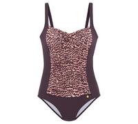 LASCANA Badeanzug Damen bordeaux bedruckt Gr.48 Cup E