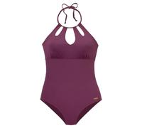 LASCANA Badeanzug Italy, mit modischen Cut-Outs 44, N-Gr rot Damen Black White Trends Damenbademode 44, N-Gr bordeaux