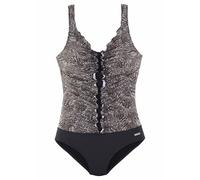 Badeanzug LASCANA Gr. 40, Cup C, braun (braun, bedruckt) Damen Badeanzüge (347636-40) braun, bedruckt