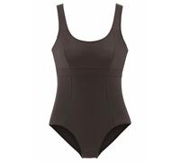 Badeanzug LASCANA, Damen, Gr. 52 (52), Cup B, braun, Polyamid, unifarben, Badeanzüge Badeanzug, mit Schlankmach- Effekt, Topseller (745200-52) braun