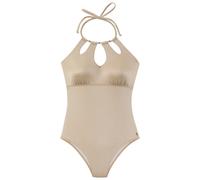 Badeanzug LASCANA "Monaco", Damen, Gr. 44, N-Gr, gold, Obermaterial: 79% Polyamid, 12% Elasthan, 9% metallisierte Fasern. Futter: 92% Polyester, 8% Elasthan, unifarben, Badeanzüge Badeanzug, Mit Zierp