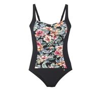 LASCANA Badeanzug Damen schwarz bedruckt Gr.40 Cup B