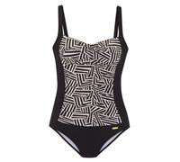 LASCANA Badeanzug Damen schwarz-creme Gr.40 Cup E