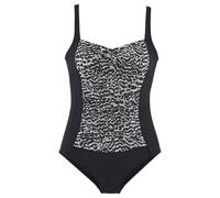 Lascana Badeanzug Damen in schwarz-creme, Größe 44 / E