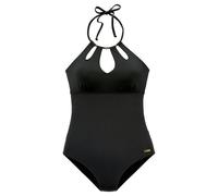 Badeanzug LASCANA "Italy", Damen, Gr. 34, N-Gr, schwarz, Microfaser, Microfaser, Polyamid, unifarben, Badeanzüge Badeanzug, mit modischen Cut-Outs (73866249-34) schwarz