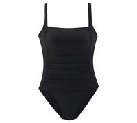 Badeanzug LASCANA, Damen, Gr. 38, Cup E, schwarz, Polyamid, unifarben, Badeanzüge Badeanzug, mit Raffungen und Shaping-Effekt (426798-38) schwarz